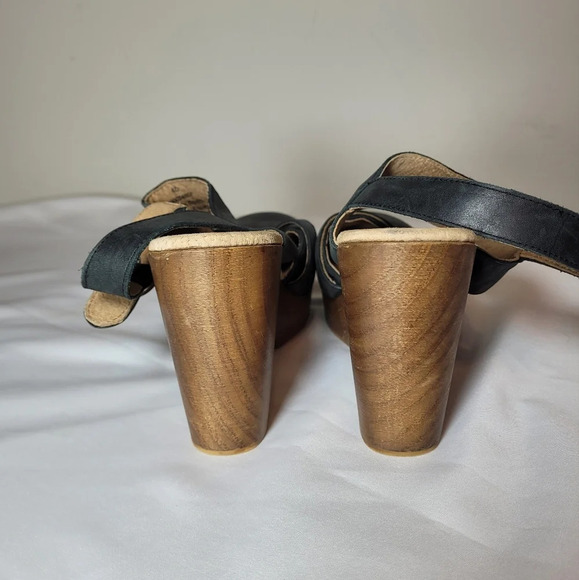 Free People Park Circle Black Leather Clog sz 40 - Picture 7 of 12